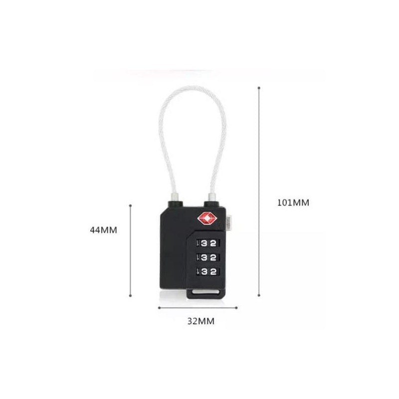 INEWTECK Orange 3 Digit TSA Security Combination Lock, for Luggage,