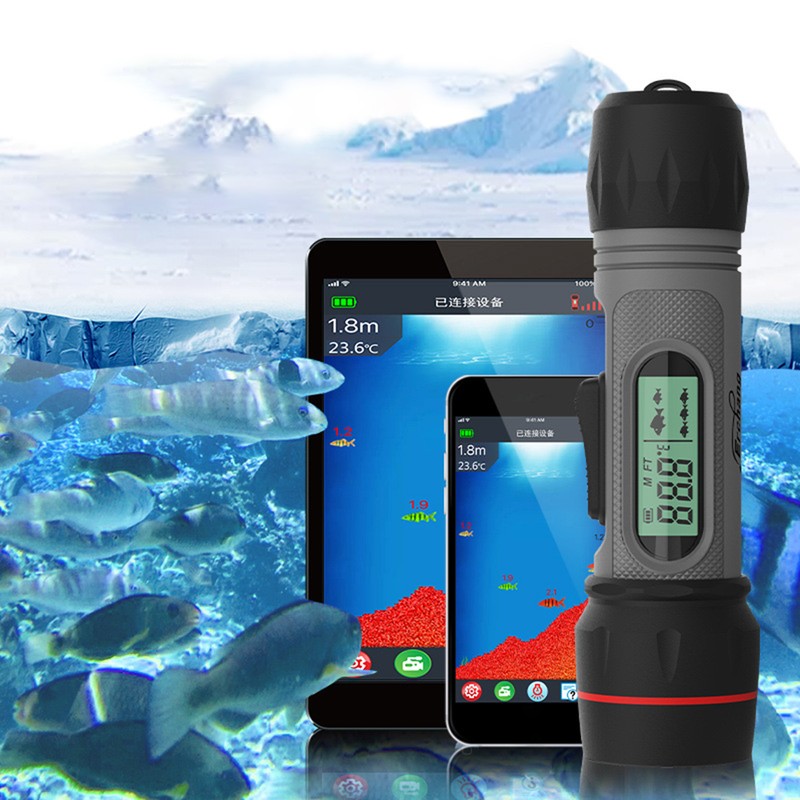 Fish Depth Finder Handheld Fish Finder Wireless Waterproof Sonar Fish