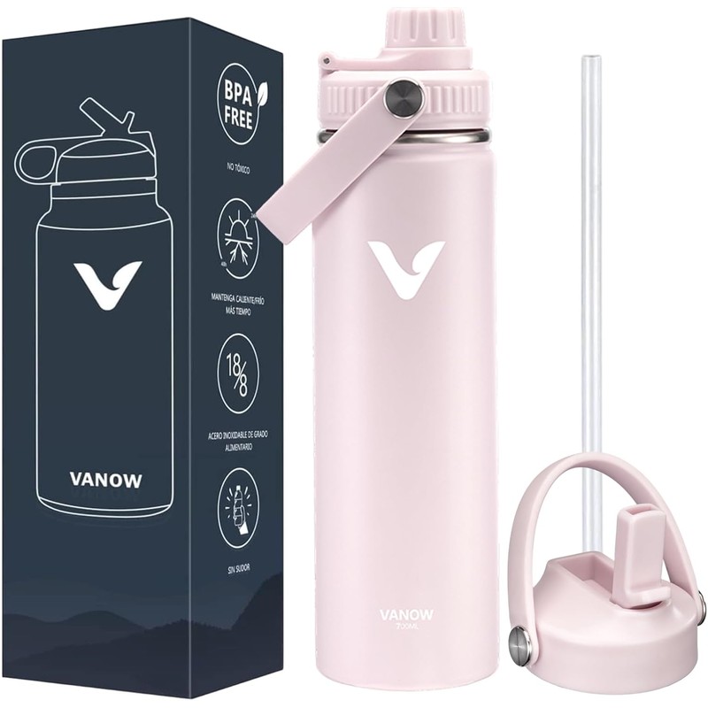 E T EASYTAO Termos para Agua con 2 Tapas, 32OZ