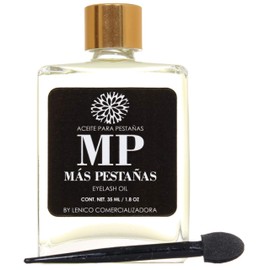 Aceite para Pestañas, MP Más Pestañas, Aceite para Pestañas. Cont. Sésamo, ricino, coco, almendra, bergamota, esencial, batamota y aceite de glicerina, 1.8 onzas/35 ml.
