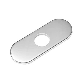 Chrome Bathroom Tap Sink Hole Cover Deck Plate Plinth Mounting Escutcheon Steel
