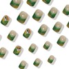 St.Patrick's Day French Tip Press on Nails Short Square False