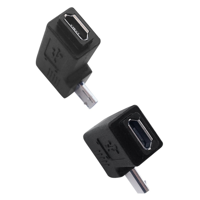 Posdou 1 Pair Right Left 90 Degree Angle Micro USB