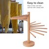 Collapsible Pasta Drying Rack 18 Bars Wooden Spaghetti Stand Dryer