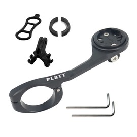 PLATT Bike Computer Mount for Wahoo Elemnt,Aluminum Alloy Bicycle Wahoo Elemnt Mount Compatible with 31.8mm 25.4mm Handlebar(Black)
