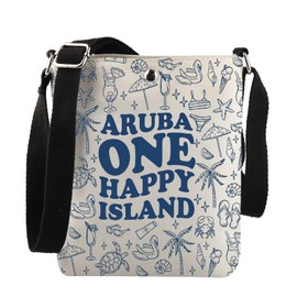 Aruba Vacation Gift Aruba one Happy Island Crossbody Bag Aru-ba Beach Trip Gift (Aruba One CA XK)