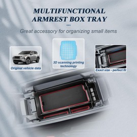 BIBIBO BIBIBO Aufbewahrungsbox fr N*issan X-Trail T33 2022 2023, Mittelkonsole Organizer mit Rutschfestermatte, Handschuhfach, Mittelarmlehne, Konsolenschalen Armlehnen, Auto Armlehnenablage Zubeh?r