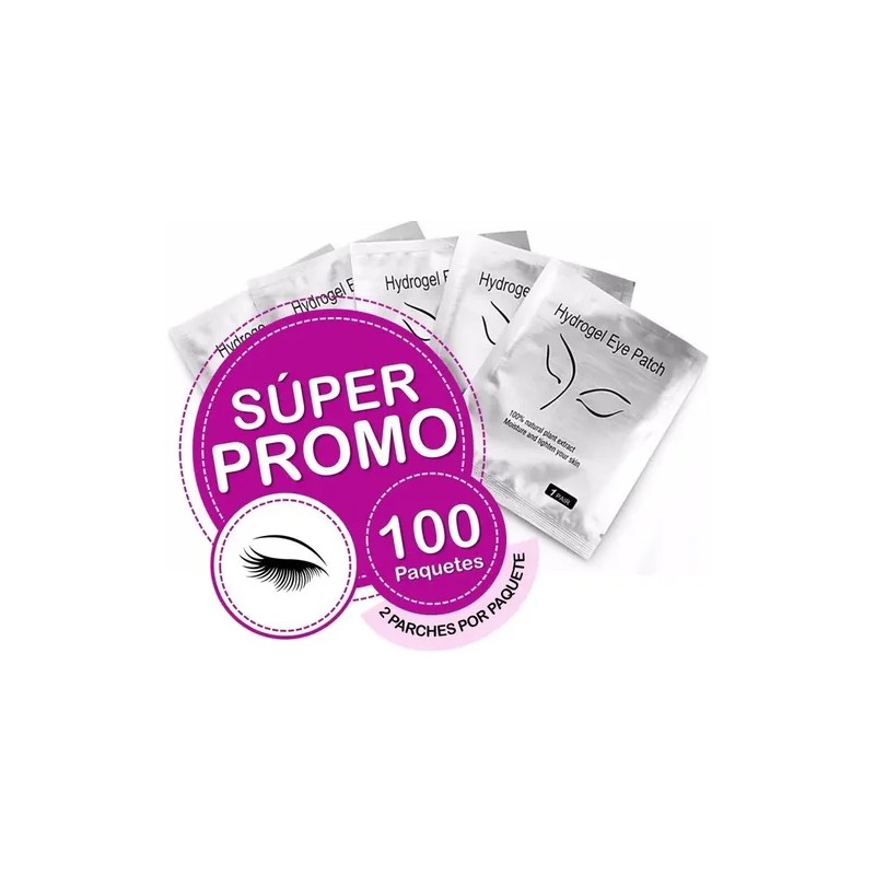 100 Pares Parches Hidrogel Para Extension Lifting D Pestañas
