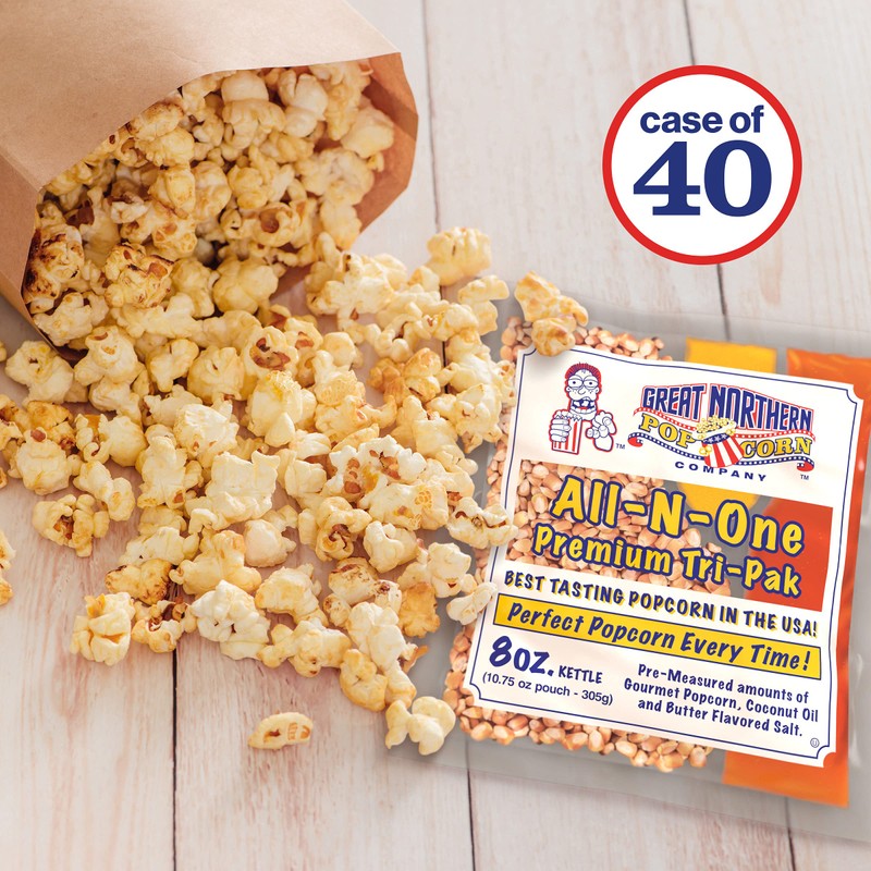 8 oz Popcorn Packs – Pre-Measured, Movie Theater Style, All-in-One