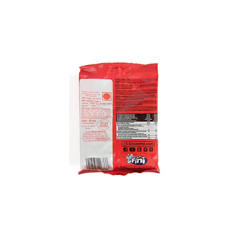 Fini Jelly Sour Cola 75 g (Pack of 12) -