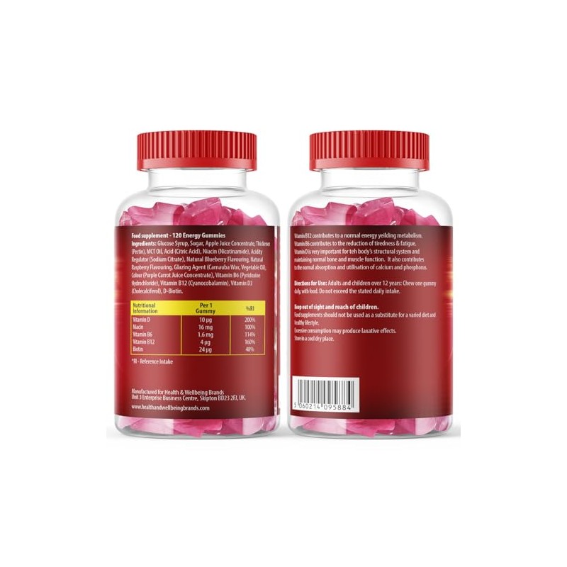 Energy Gummies |120 Mixed Berry Flavour Gummies from Science Fitness