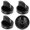 Upgraded 4Pcs 316442501 Range Surface Control Knob Black, Burner Knob