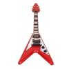 Red Miniature Electric Guitar Replica Wooden Mini Musical Instrument Model