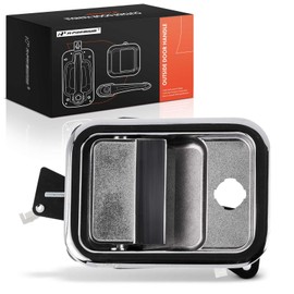 A-Premium Front Left Driver Side Exterior Door Handle with Keyhole Compatible with Freightliner Argosy 2005-2014, Century Class 2005-2011, Columbia 2003-2011, Coronado 2005-2012, Chrome