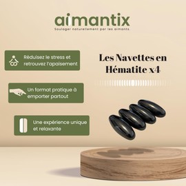 Aimantix - Magnetischer Shuttle x 4 – Zubehör für Entspannung und Wohlbefinden – hilft bei der Bewältigung von Stress und Angstzuständen – beruhigende und stimulierende Wirkung – Anti-Stress für