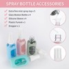 HOMBYS Empty Clear Glass 2oz Small Spray Bottles with Silicone