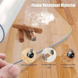 KUAIE Floor Protector Mat Non-Slip Mat Smooth Waterproof Office Chair Floor Mat for Office, Outdoor, Transparent Floor Mat (Color : 1.5mm, Size : 80cmX120cm)