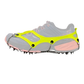 Nortec FAST Crampons Made in Italy for Fast Hiking and Trail Running Winter Running on Ice and Snow, Ultralight Micro Crampons with Case (Lemon, XXL)