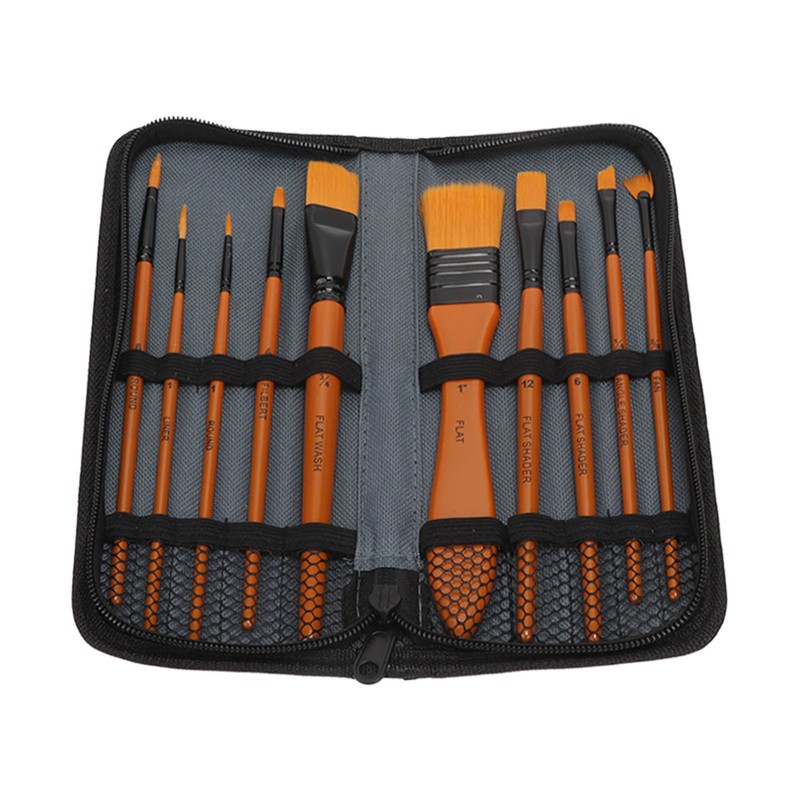 Oil Paint Brush Set Hand Tempered Ergonomic Handle Paint Brush