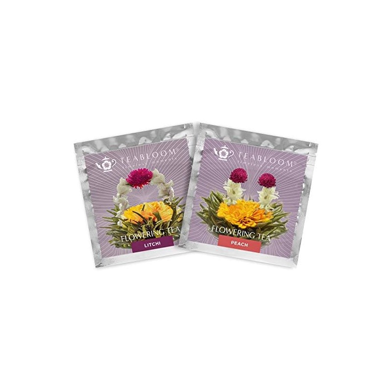 Teabloom Tés Florales De Lichi Y Melocotón: Bolitas De Té