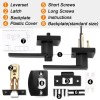 Probrico Matte Black Privacy Door Lever Lock Easy Install Bathroom