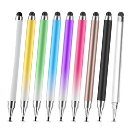 DFsucces 9 Pack High Precision 2 in 1 Stylus Pen with High Sensitivity Replaceable Tip for Smartphones Tablets Capacitive Stylus Pen