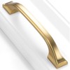 BEROSSA 10 Pack Brushed Gold Cabinet Pulls 3-3/4 Inch Gold