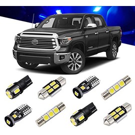 BRISHINE Blue LED Interior Light Kit for Toyota Tundra 2014 2015 2016 2017 2018 2019 2020 2021 Super Bright Interior LED Bulbs Package + Cargo Lights + License Plate Lights and Install Tool