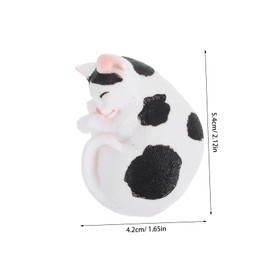 Kichvoe Lifelike Sleeping Cat Figurine Realistic Cat Model Charming Home Decoration for Desktop Adornment Stable Base Design for Indoor Use