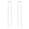 CHASELOV Threader Earrings for Women, Hypoallergenic Chain Earrings, Triangle Dangle