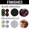 AutoLöc Power Accessories Oval Billet Aluminum 12V Momentary Push Button