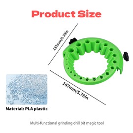 LUMOOM Drill Sharpener Tool, 2 to 13 mm Drill Bits for 125 mm Drill Grinding Angle Grinder, Multipurpose Drill Sharpener, Drill Grinding Attachment, Old Drill Grinding Machine (Green)