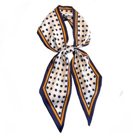 GIMIRO Satin Silk Scarf 148 x 13.5 cm, Tie, Double Layer Band for Blazer, Coat, Dress