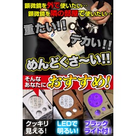 PhoenixLoupe Portable Magnifier for Jewelry Appraisal Proofing and Review [30x, 60x, 90x] with 3 Different Lenses, LED Light, Black Light (Black)