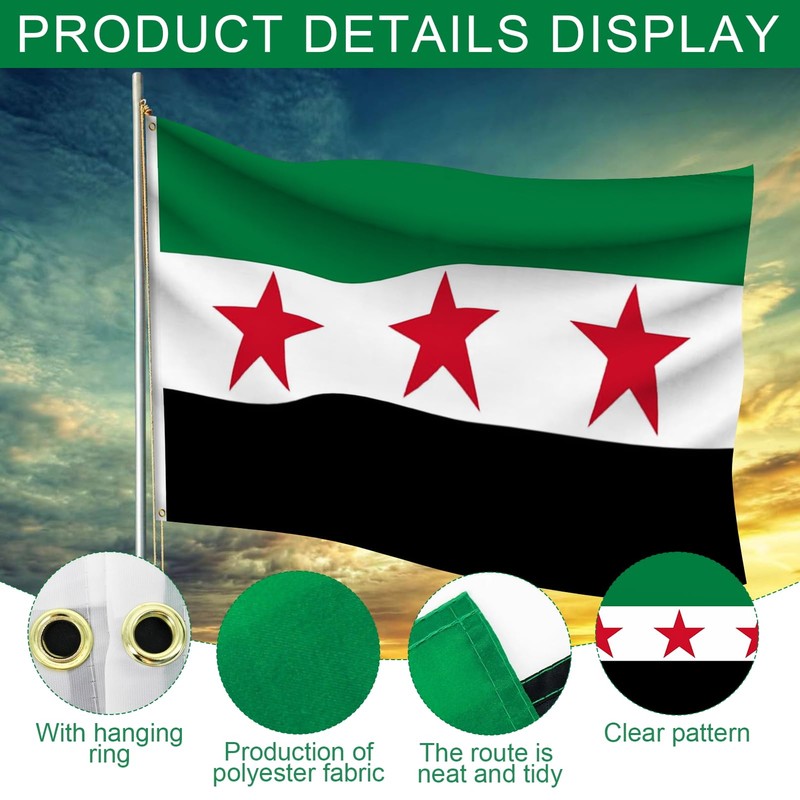 Syria Flag, 90 x 150 cm, Syrian Flag, Syrian Flag,