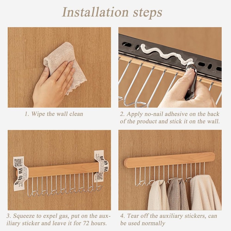 2 Pack Pull Out Belt Hanger for Closet, Wooden Tank