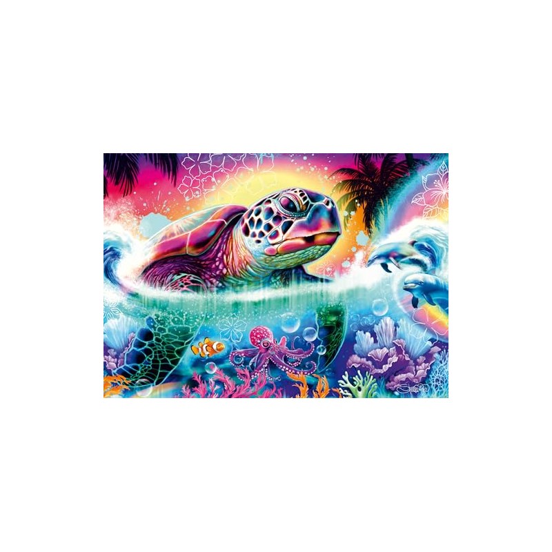 Schmidt Spiele 58634 Neon Turtle Sheena Pike Jigsaw Puzzle 1000