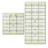 Vasemele Pack of 2 inch ruler patchwork ruler 15 cm