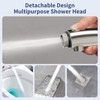 HANLIAN High Pressure Shower Head with Pause Button, 3 Spray