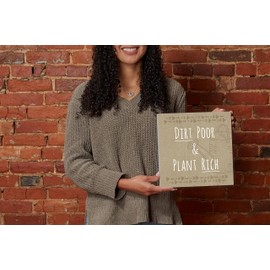 Homegrown VIII Sq, Joyride Home Decor, Wood Block Sign, 10"x10" Freestanding, Shelf or Wall Displayed, Artist Designed Home Décor.