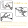 Ziyuan 3 Way Plumber's Sink Strainer Wrench,Plumbers Combo Nut Wrench,Fits