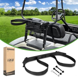 10L0L Golf Bag Attachment for 1987-Up Club Car DS Gas & Electric, Golf Bag Holder Bracket Rack Assembly for Rear Seat - OEM 1013935