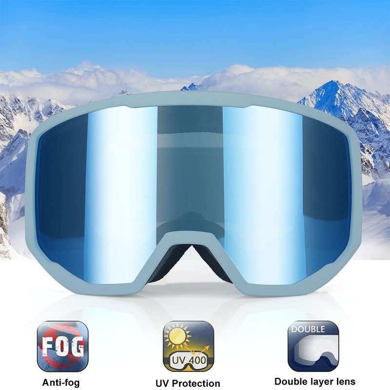 EXP VISION Ski Goggles Snowboard for Men Women, OTG Anti
