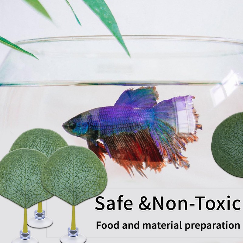 Zyvoreliax 6PCS Betta Fish Leaf Hammock,Betta Fish Bed,Betta's Health by