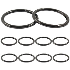 Cionyce 15 Pack Trigger Spring O Rings - 1-1/4 Inch Trigger Buckle Round Carabiner Clip Snap for Keyrings Buckle, Bags, Purses(Black, 32mm)