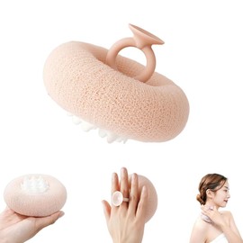 2-in-1 Sunflower Bath Ball Super Soft Sunflower Suction Cup Bath Ball Exfoliating Bath Sponge Cleaning Brush with Suction Cup Shower Sponges Bath Sponges Back Scrubber Shower Puffs for Women Men,Pink