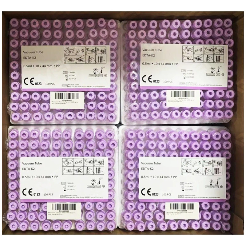 Tubo Microtainer Lila 0.5 Ml Con 100 Piezas