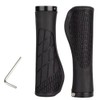 Loopunk Bicycle Handle Grips, Black, 1 Pair (2 Pieces) Set,