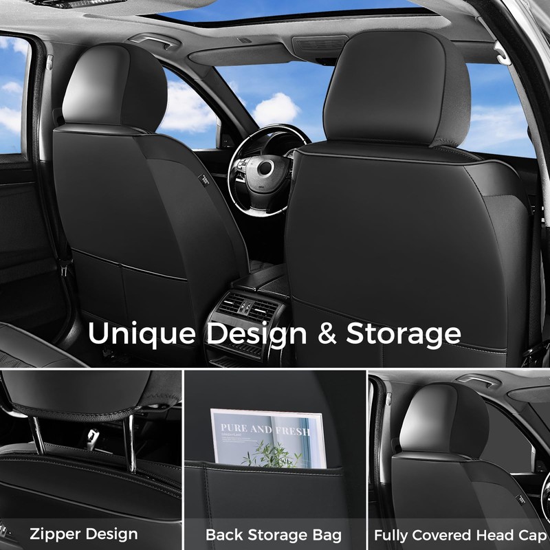 Huidasource Front Seat Covers, 5 Layers Car Seat Covers Front