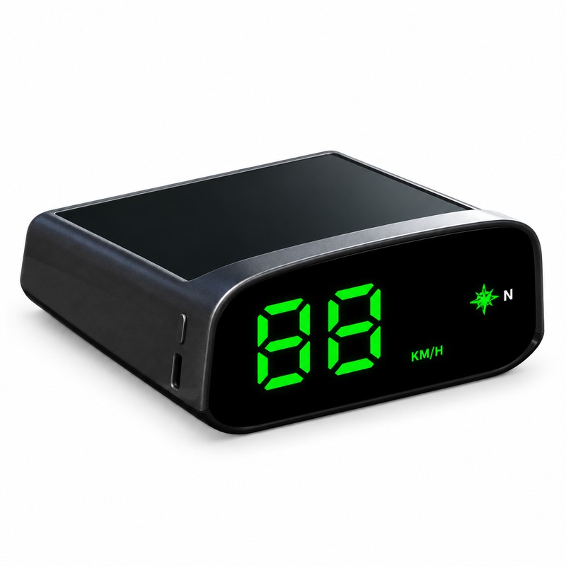 Solar GPS Head-Up Display Car Speedometer with GPS + BeiDou
